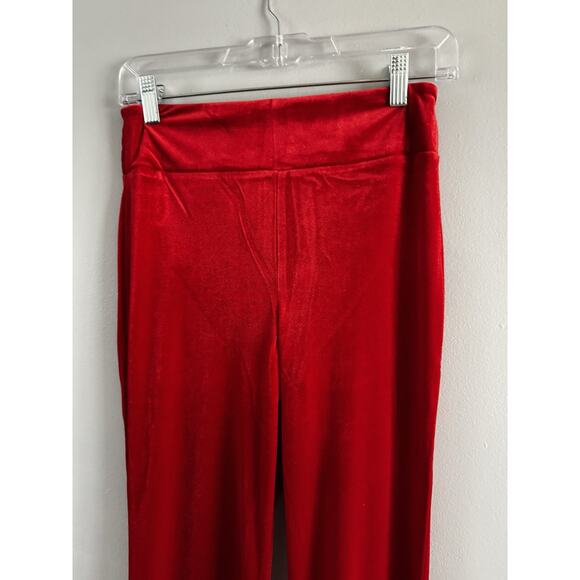 NWT ModCloth Loving The Luxe Life Red Velour Wide Leg Pants Size Small - Picture 5 of 9